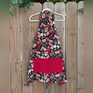 Louisiana Cooking Themed Colorful Kitchen Apron with Pocket